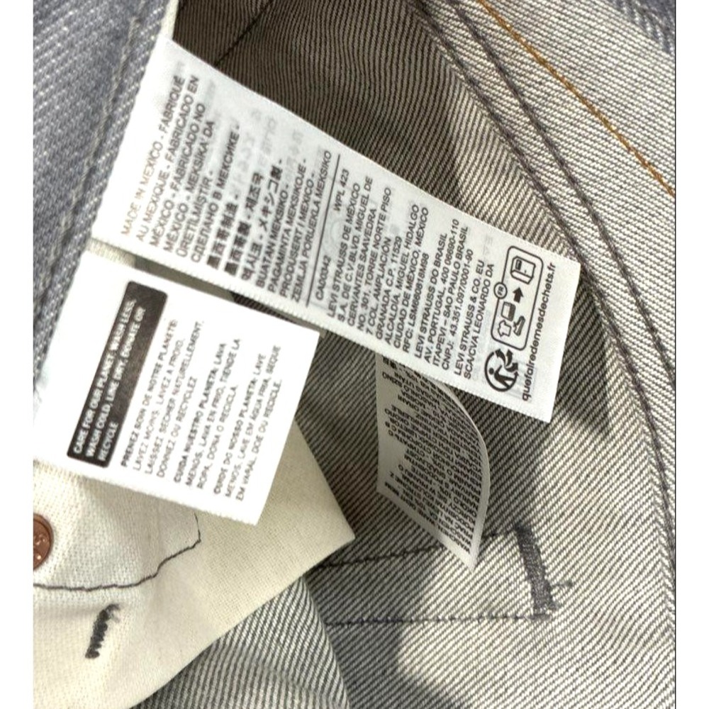 Levi's 501 Original Shrink-To-Fit Men's Straight Leg Gray Denim Jeans SZ 30/30 - Picture 5 of 5